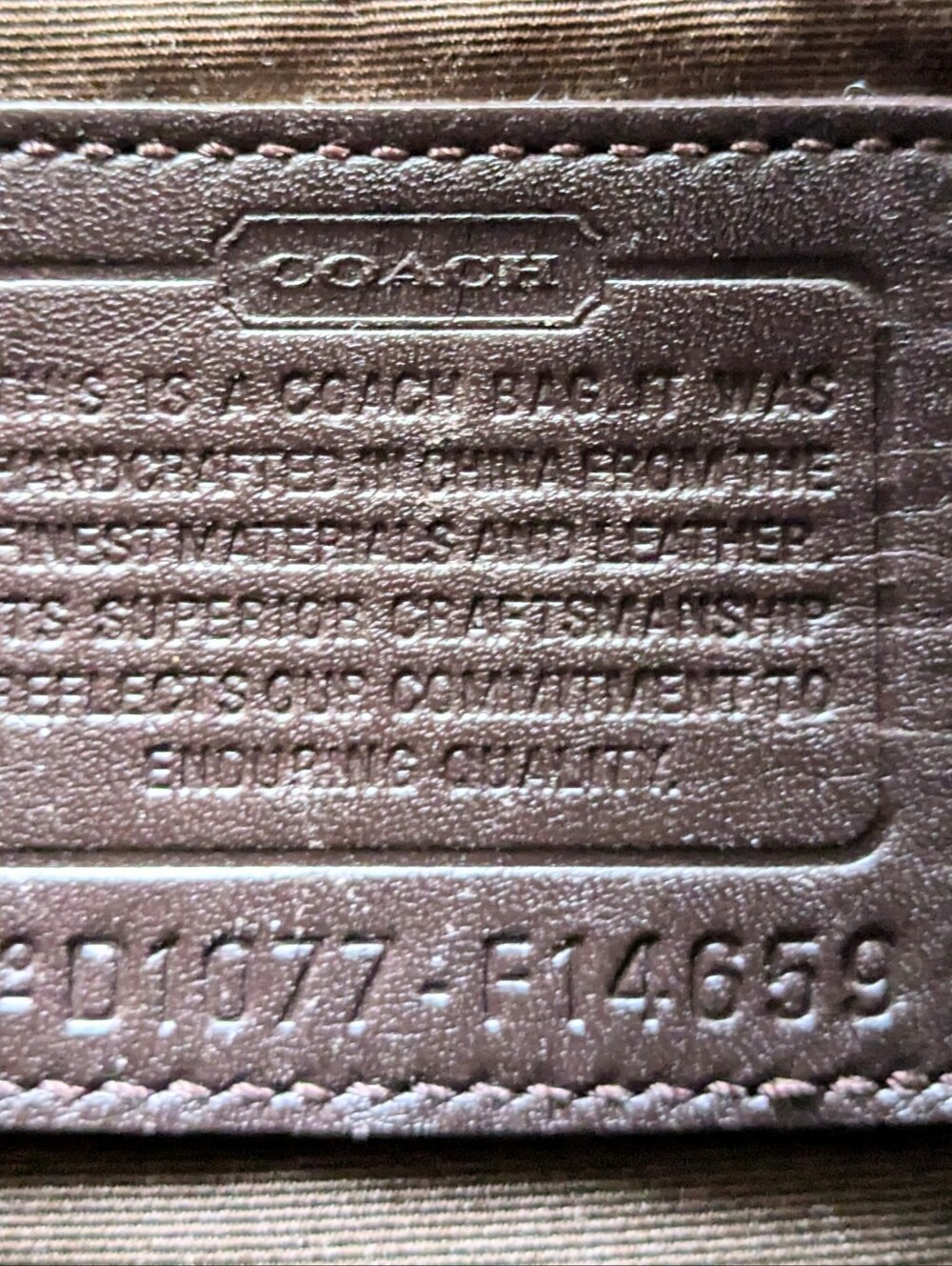 Coach Leah Signature Logo Canvas Tote - Picture 13 of 13